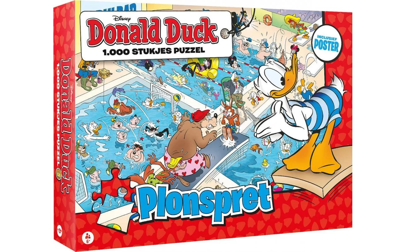 Disney Donald Duck Puzzel 1000 Stukjes - Plonspret 1 Disney Donald Duck Puzzel 1000 Stukjes - Plonspret