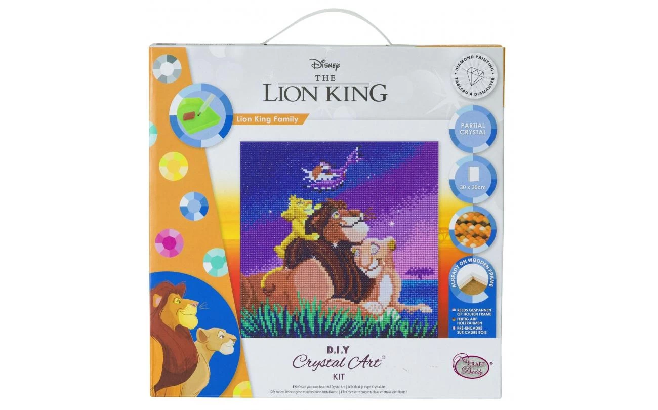 Lion King Family, Crystal Art Kit DISNEY 30x30cm 1 Lion King Family, Crystal Art Kit DISNEY 30x30cm