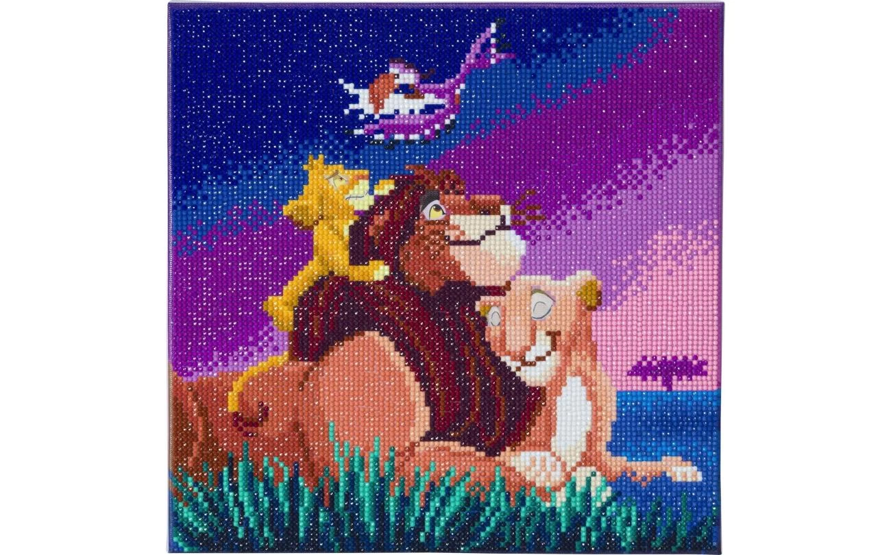 Lion King Family, Crystal Art Kit DISNEY 30x30cm 2 Lion King Family, Crystal Art Kit DISNEY 30x30cm - Afbeelding 2