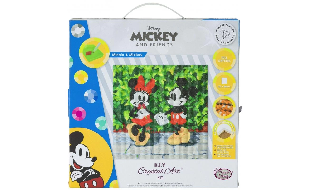 Minnie And Mickey, Crystal Art Kit DISNEY 30x30cm 1 Minnie And Mickey, Crystal Art Kit DISNEY 30x30cm