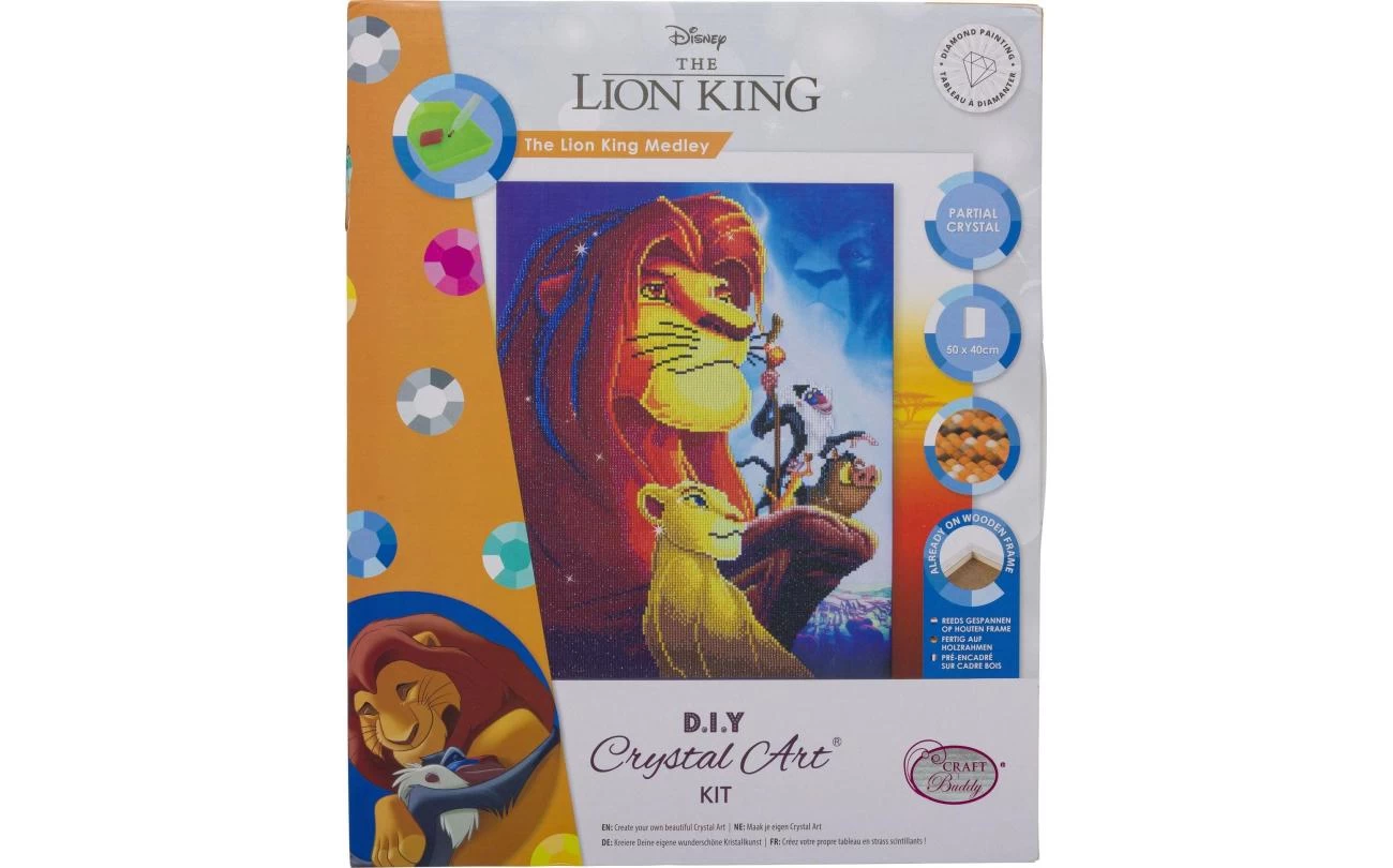 The Lion King Medley, Crystal Art Kit DISNEY 40x50 1 The Lion King Medley, Crystal Art Kit DISNEY 40x50