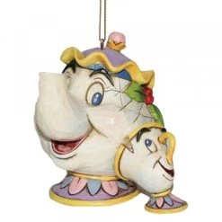 Disney Traditions Belle En Het Beest Mrs Potts & Chip Ornament 7 Cm
