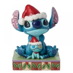 Disney Traditions Kerstman Stitch Met Scrump 14 Cm