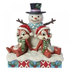 Disney Traditions Knabbel En Babbel Met Kerstman 14 Cm