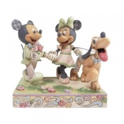Disney Traditions Minnie, Mickey & Pluto In De Lente 14 Cm